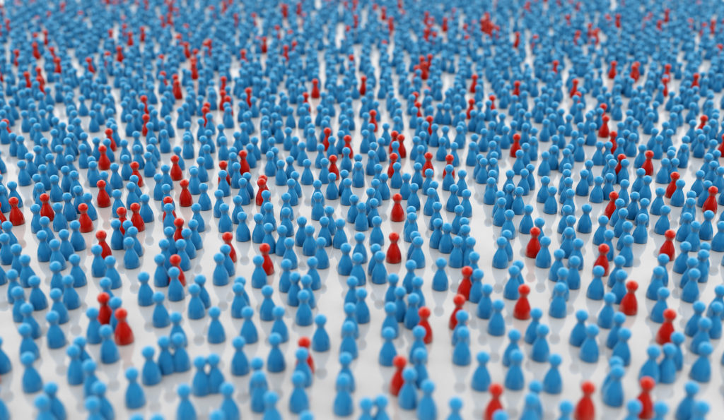 red and blue icons represent standout candidates in job search